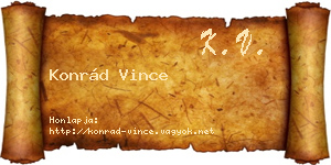 Konrád Vince névjegykártya